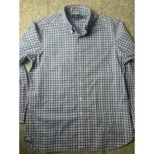 Ralph Lauren Men's Classic Fit Plaid Button Down Shirt Long Sleeve Size L